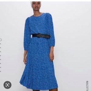 Zara Blue Polka Dot Dress
